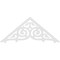 Ekena Millwork Pitch Athens Architectural Grade PVC Gable Pediment, 72"W x 30"H x 1"P (10/12) GPP072X030X100ATH - alternate 4